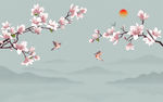 手绘花鸟