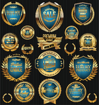 黄金标志logo样机