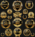 黄金标志logo样机