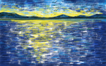 抽象大海油画艺术玄关屏风背景底