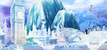 冬季冰雪山川背景素材
