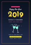 高端时尚简约新年圣诞节海报