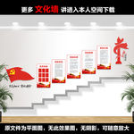 楼梯党建文化墙