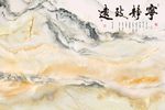 金色大理石山水石纹背景墙装饰画