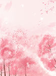 手绘樱花插画