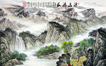 山水画背景墙