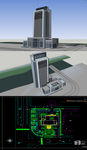 银行建筑草图SU模型含CAD图