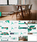 简单扁平化商务幻灯片模板