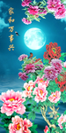 牡丹花开富贵玄关