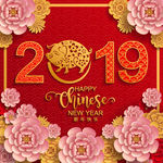 2019春节猪年中国年创意海报