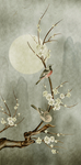 中式古典山水花鸟玄关屏风电视背