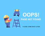 网页404错误卡通工程师主题