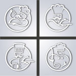 矢量法式西餐实用图形