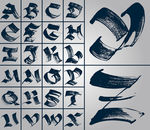 矢量欧美流行涂鸦字体