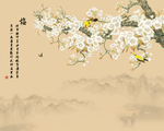 花鸟壁画
