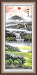 竖幅山水画
