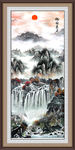 竖版山水画