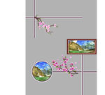 国画 山水花 梅花 小碎花