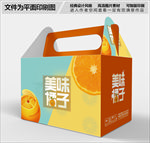 时尚卡通橘子礼盒包装设计
