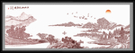 山水浮雕