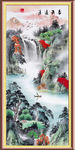 竖幅山水画
