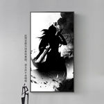 中国风水墨武侠人物剪影装饰画