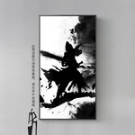 中国风水墨武侠人物剪影装饰画
