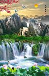 山水画玄关