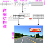 户外高炮广告牌 详细结构图