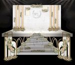 简洁香槟金婚礼效果