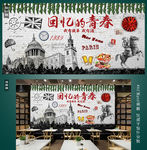 火锅店背景墙