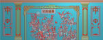 精雕灰度图 洋花 柱头 背景