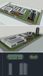 厂房建筑草图SU模型含CAD图