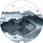 抽象山水装饰画