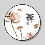 莲花无框画