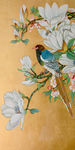 鸟语花香兰花玄关背景墙