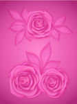 粉色玫瑰情人节派对海报矢量图