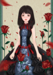 手绘女孩