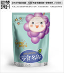 卡通葡萄干零食包装袋设计