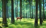 森林麋鹿风景图