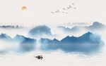 山水背景墙 大型山水壁纸