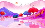 轻奢水彩画