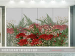 花卉背景墙