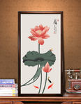 高清原创荷花玄关画