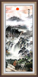 竖幅山水画