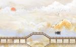 大理石新中式背景墙