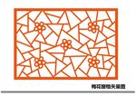 梅花窗格矢量图