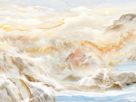 山水大理石 高山流水 流水生财