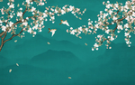 中式装饰画抽象玄关屏风电视背景