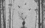 麋鹿森林壁画